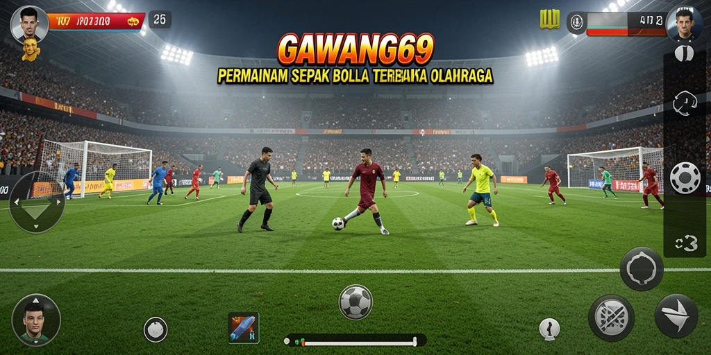 Tampilan gameplay GAWANG69 dengan aksi seru di lapangan.