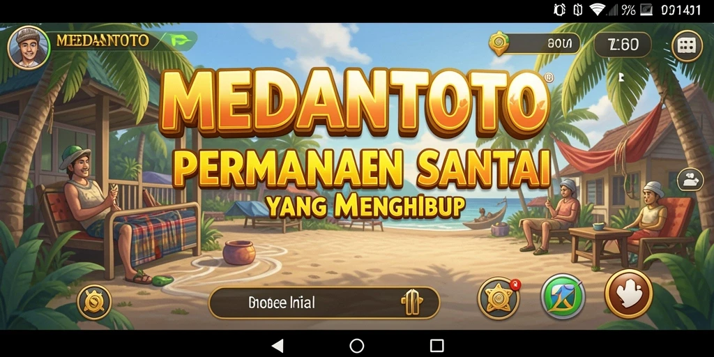 Tampilan gameplay MEDANTOTO yang ceria dan menyenangkan.