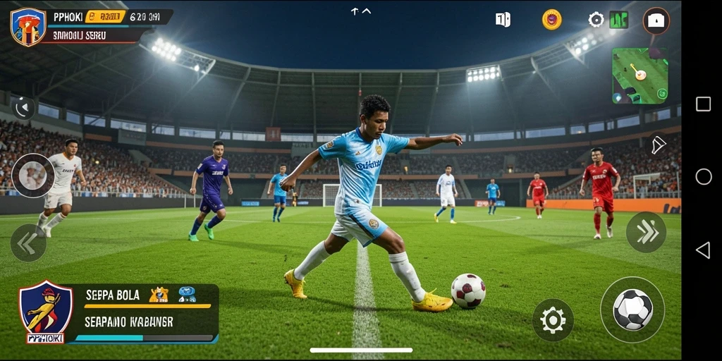 Tampilan seru gameplay PPHOKI di lapangan sepak bola.