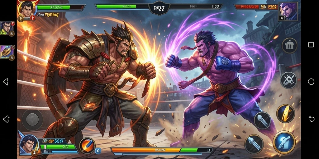 Tampilan gameplay seru dari PRG007 saat karakter bertarung.