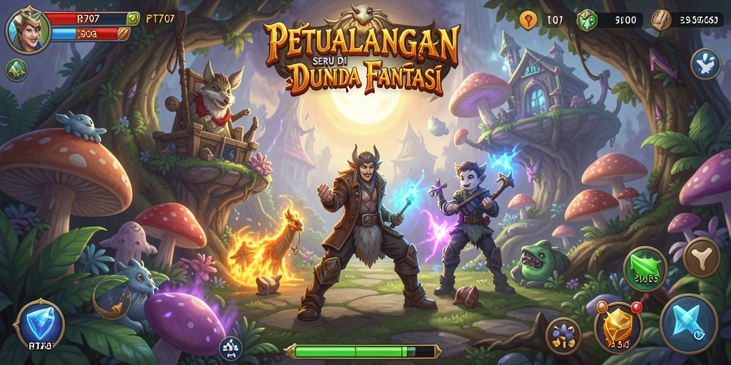 Tangkapan layar gameplay PT707 dengan aksi seru di dunia petualangan.