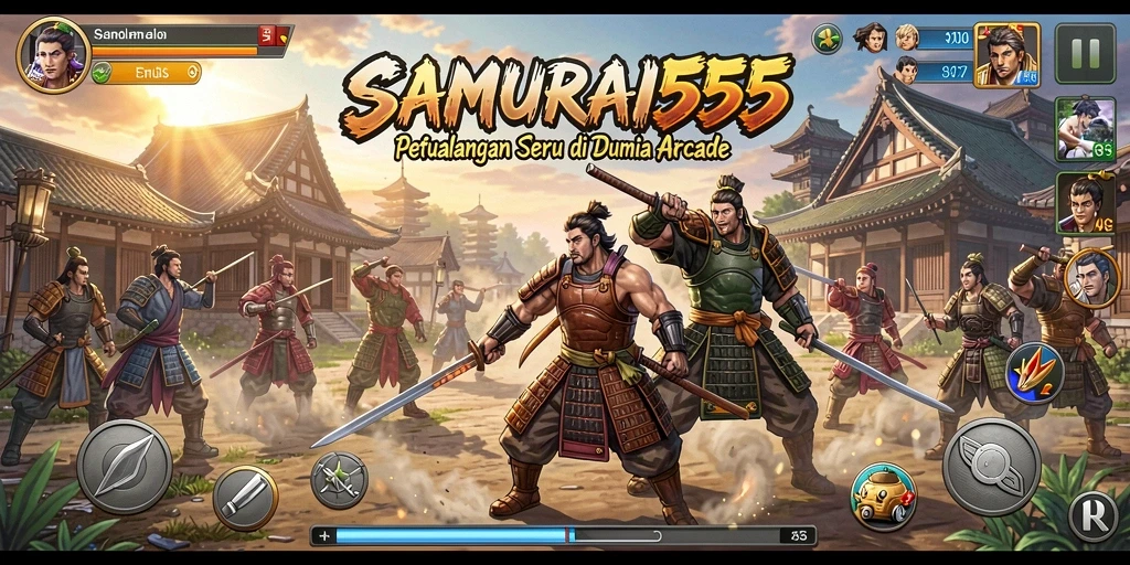Tampilan gameplay menarik di SAMURAI555 yang memukau.